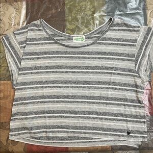Selena Gomez Dream Out Loud Gray Striped Tee